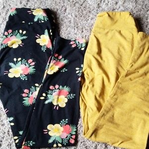 Lularoe OS leggings lot of 2